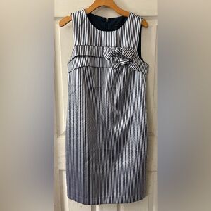 Banana Republic Navy and White Striped Dress